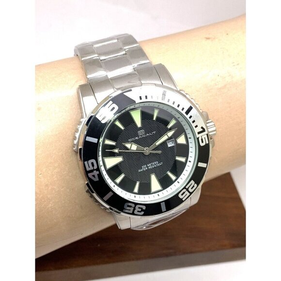 Oceanaut Men's Watch OC02911 Marletta Quartz Black Dial Silver Steel 48mm - Picture 12 of 15